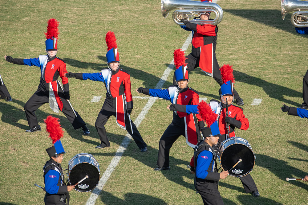 Marching Band performing at inaugural Marching Classic